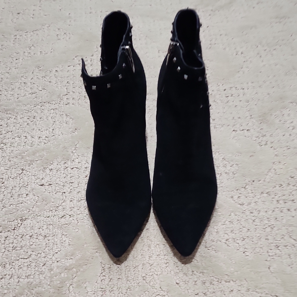 Marc Fisher Black Ankle Boots with Studs